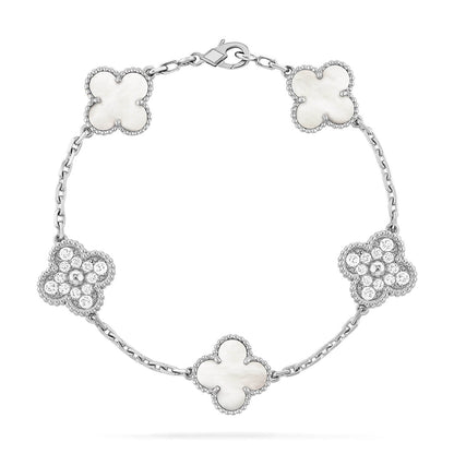 [Moco jewelrys]KLEE WEISSE PERLMUTT-MOP 5 MOTIV ARMBAND KOLLEKTION