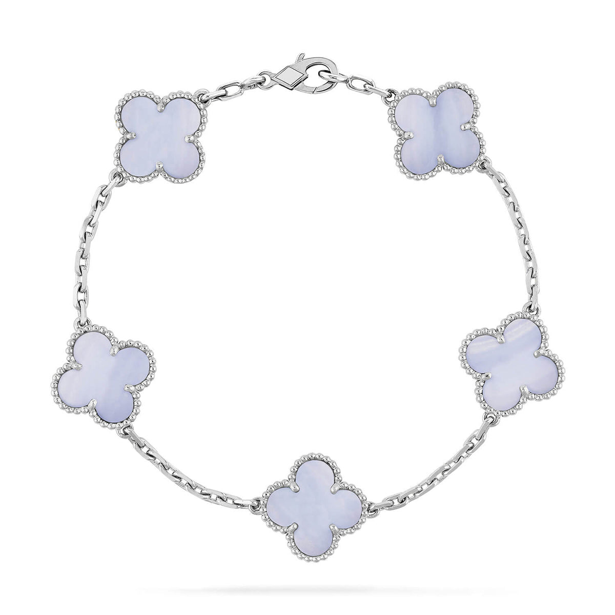[Moco jewelrys] KLEEBATT 5 MOTIV VIOLETTER CHALCEDON ARMBAND KOLLEKTION