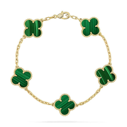 [Moco jewelrys] CLOVER 5 MOTIV MALACHIT ARMBAND KOLLEKTION