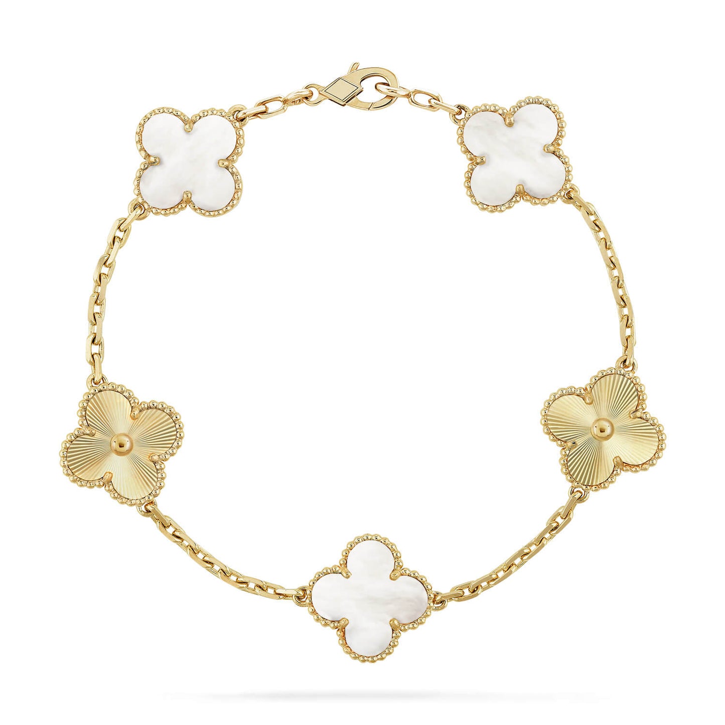 [Moco jewelrys]KLEE WEISSE PERLMUTT-MOP 5 MOTIV ARMBAND KOLLEKTION