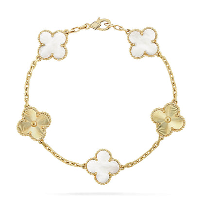[Moco jewelrys]KLEE WEISSE PERLMUTT-MOP 5 MOTIV ARMBAND KOLLEKTION