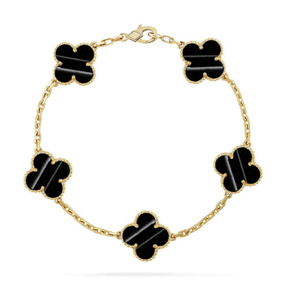 [Moco jewelrys] CLOVER 5 MOTIF PULSAR STONE BRACELET COLLECTION