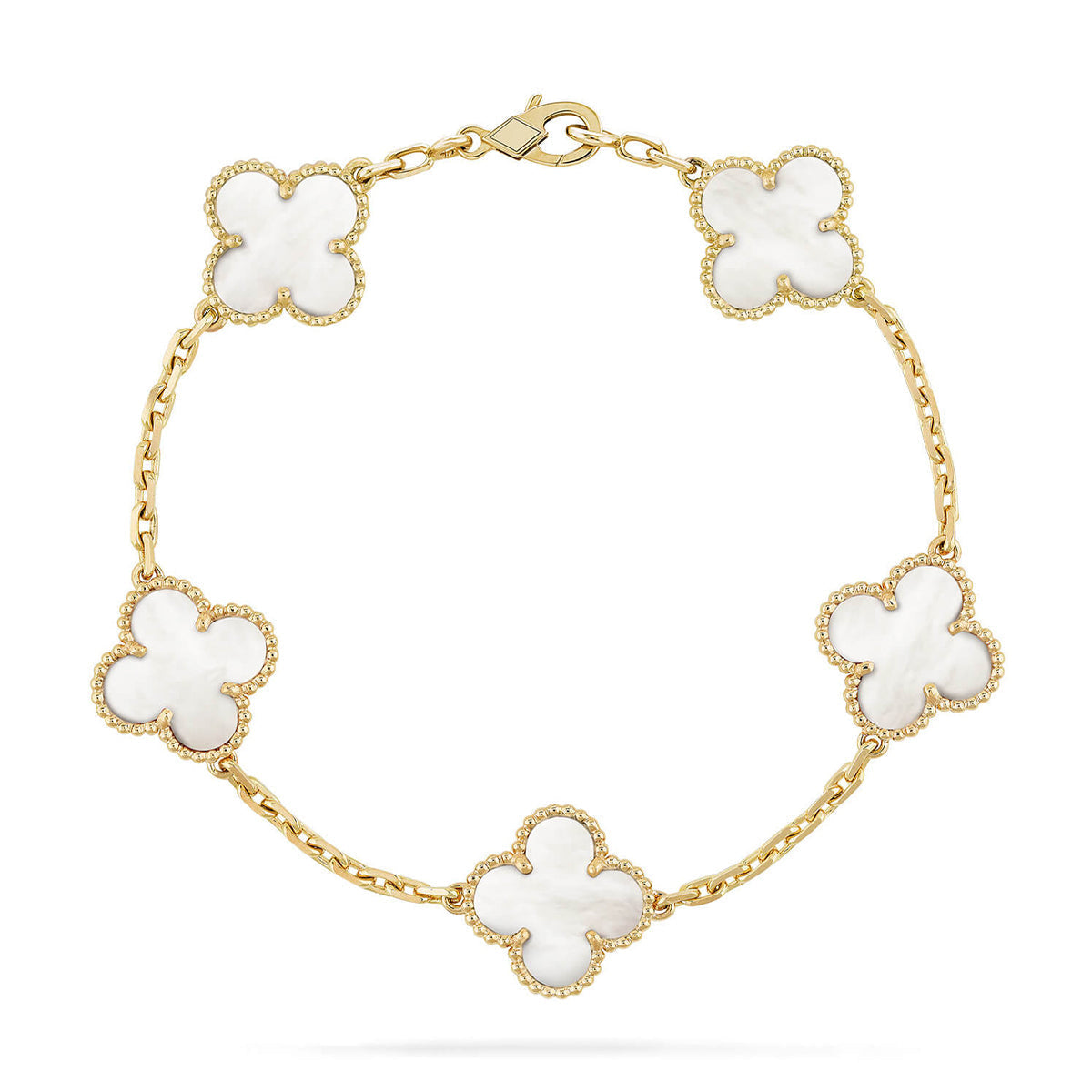 [Moco jewelrys]KLEE WEISSE PERLMUTT-MOP 5 MOTIV ARMBAND KOLLEKTION