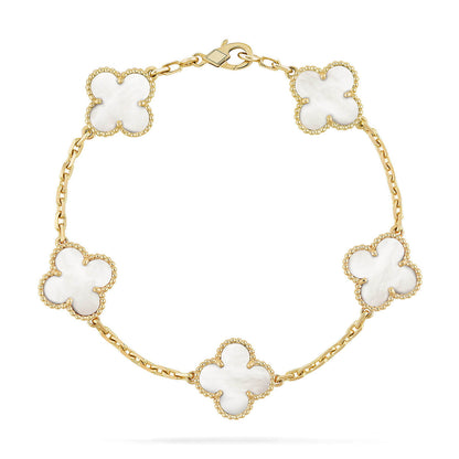 [Moco jewelrys]KLEE WEISSE PERLMUTT-MOP 5 MOTIV ARMBAND KOLLEKTION
