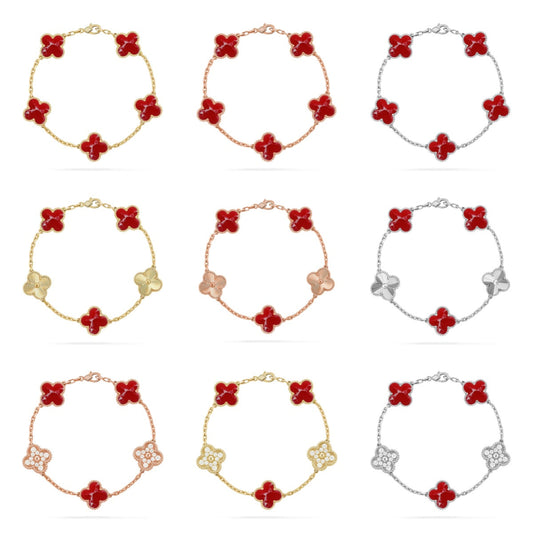 [Moco jewelrys]KLEE 5 MOTIV ROTES MUSTER ARMBANDKOLLEKTION