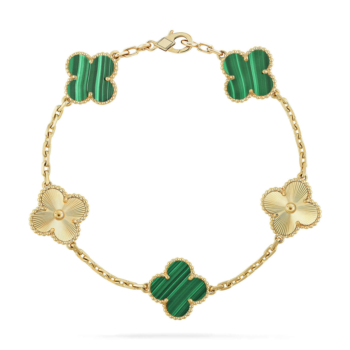 [Moco jewelrys] CLOVER 5 MOTIV MALACHIT ARMBAND KOLLEKTION