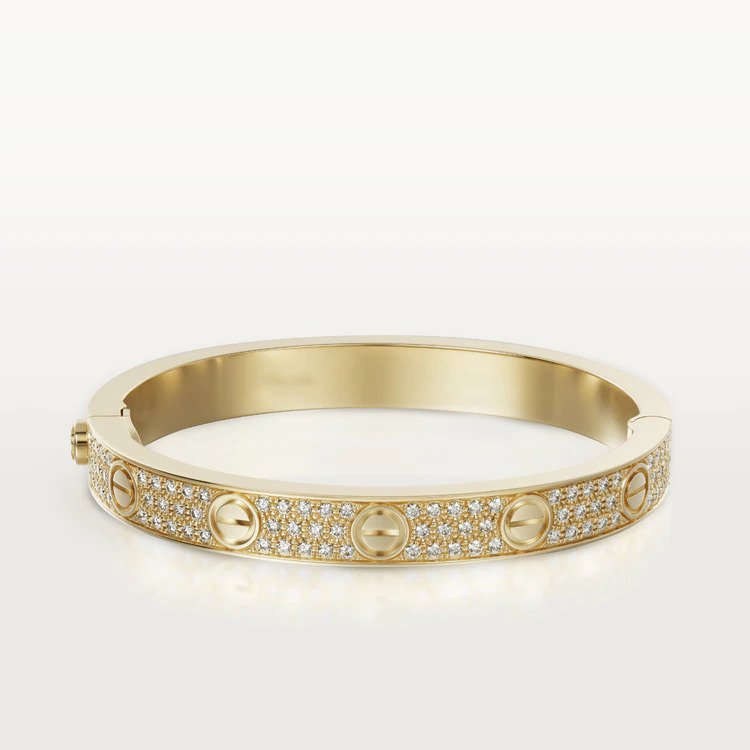 [moco jewelrys]LOVE ARMBAND 6.1MM DIAMANTBESETZT