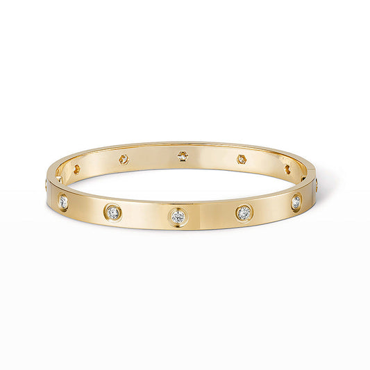 [moco jewelrys]LOVE ARMBAND 6.1MM 10 DIAMANTEN