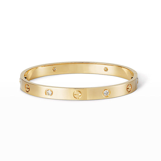 [moco jewelrys]LOVE ARMBAND 6.1MM 4 DIAMANTEN