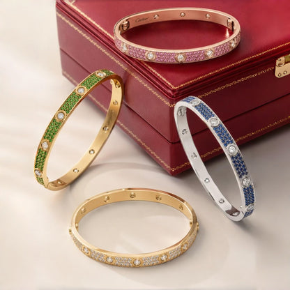 [Moco ]2026 PAVE GEMSTONE LOVE BRACELET 6.1MM 10 DIAMONDS