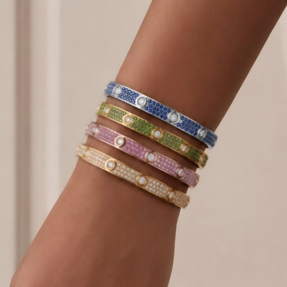 [Moco ]2026 PAVE GEMSTONE LOVE BRACELET 6.1MM 10 DIAMONDS