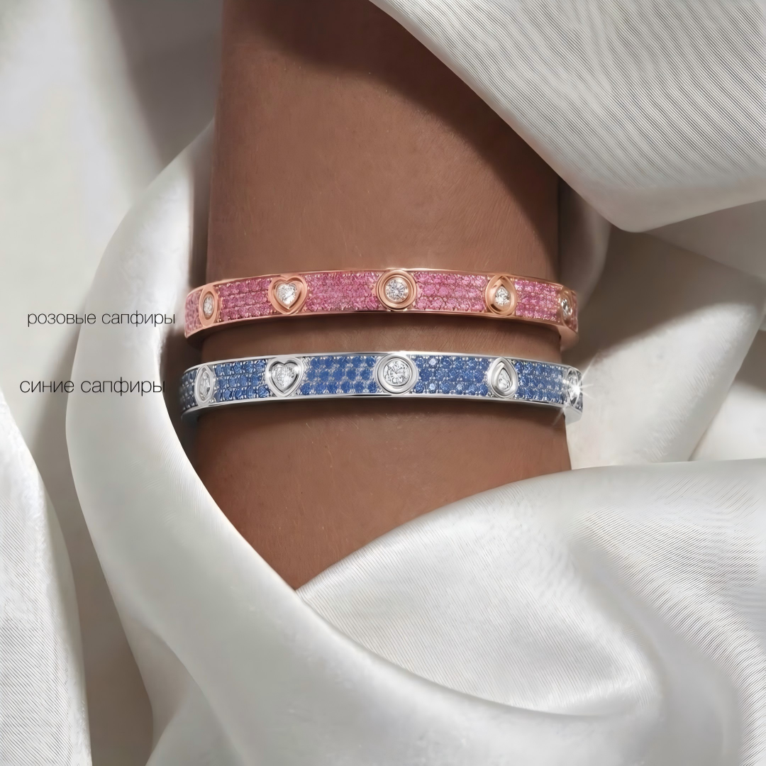 [Moco ]2026 PAVE GEMSTONE LOVE BRACELET 6.1MM 10 DIAMONDS
