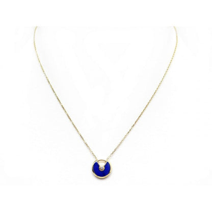 [moco jewelrys]AMULETTE ROSE GOLD AGATE NECKLACE