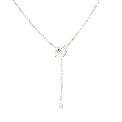 [moco jewelrys]FINESSE SILBER DIAMANTEN HALSKETTE