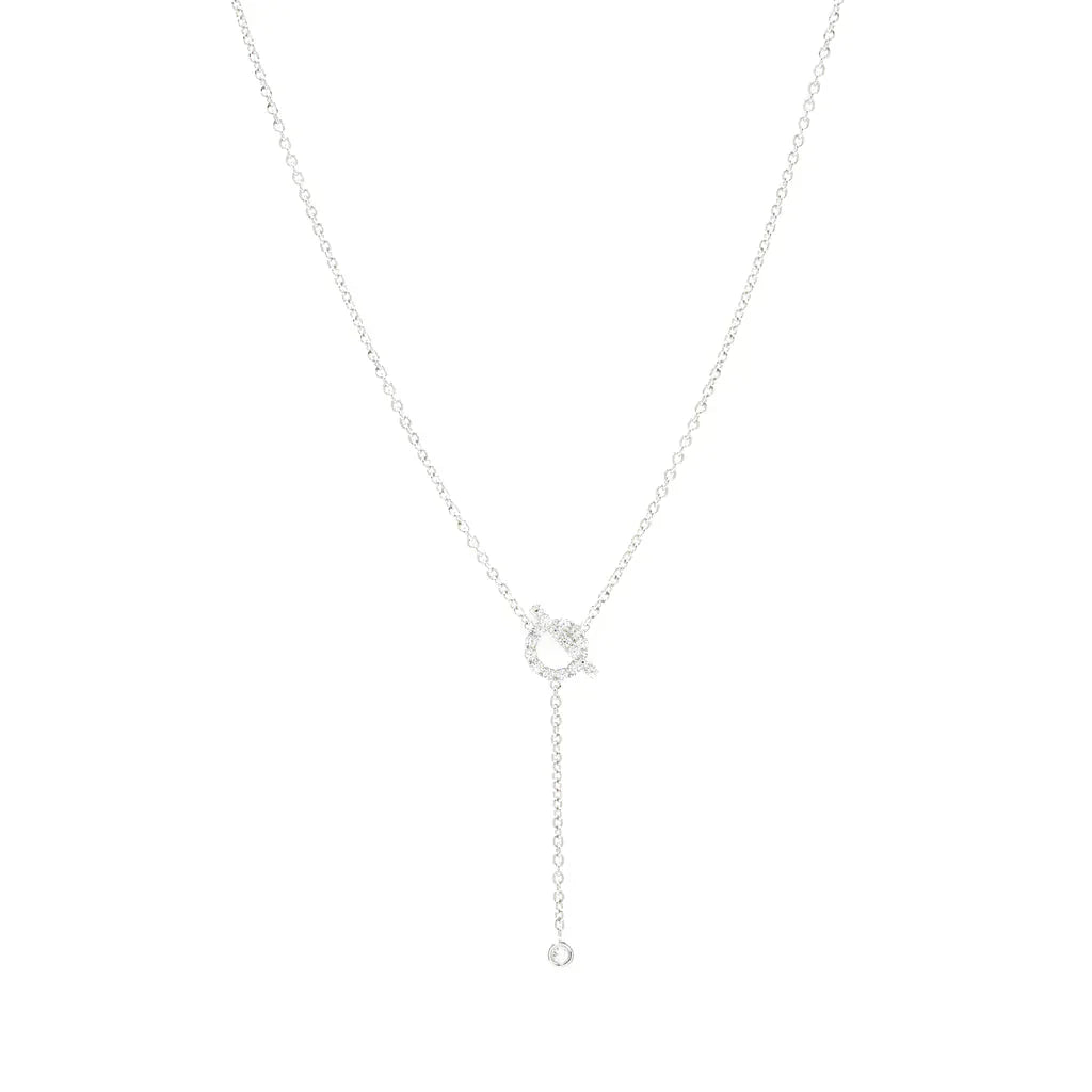 [moco jewelrys]FINESSE SILBER DIAMANTEN HALSKETTE