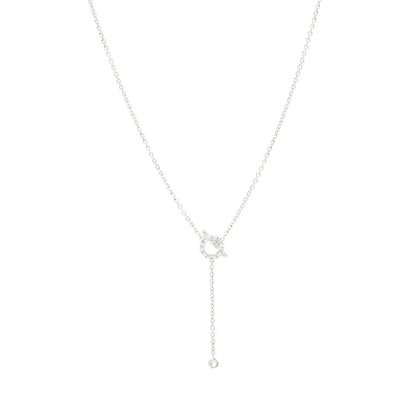 [moco jewelrys]FINESSE SILBER DIAMANTEN HALSKETTE