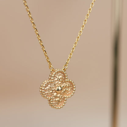 [moco jewelrys]CLOVER 15MM  BRONZING NECKLACE