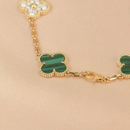 [Moco jewelrys] CLOVER 5 MOTIV MALACHIT ARMBAND KOLLEKTION