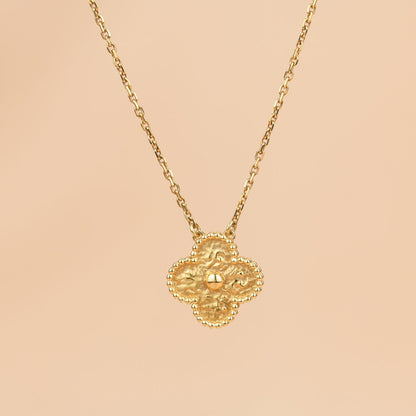 [moco jewelrys]CLOVER 15MM  BRONZING NECKLACE