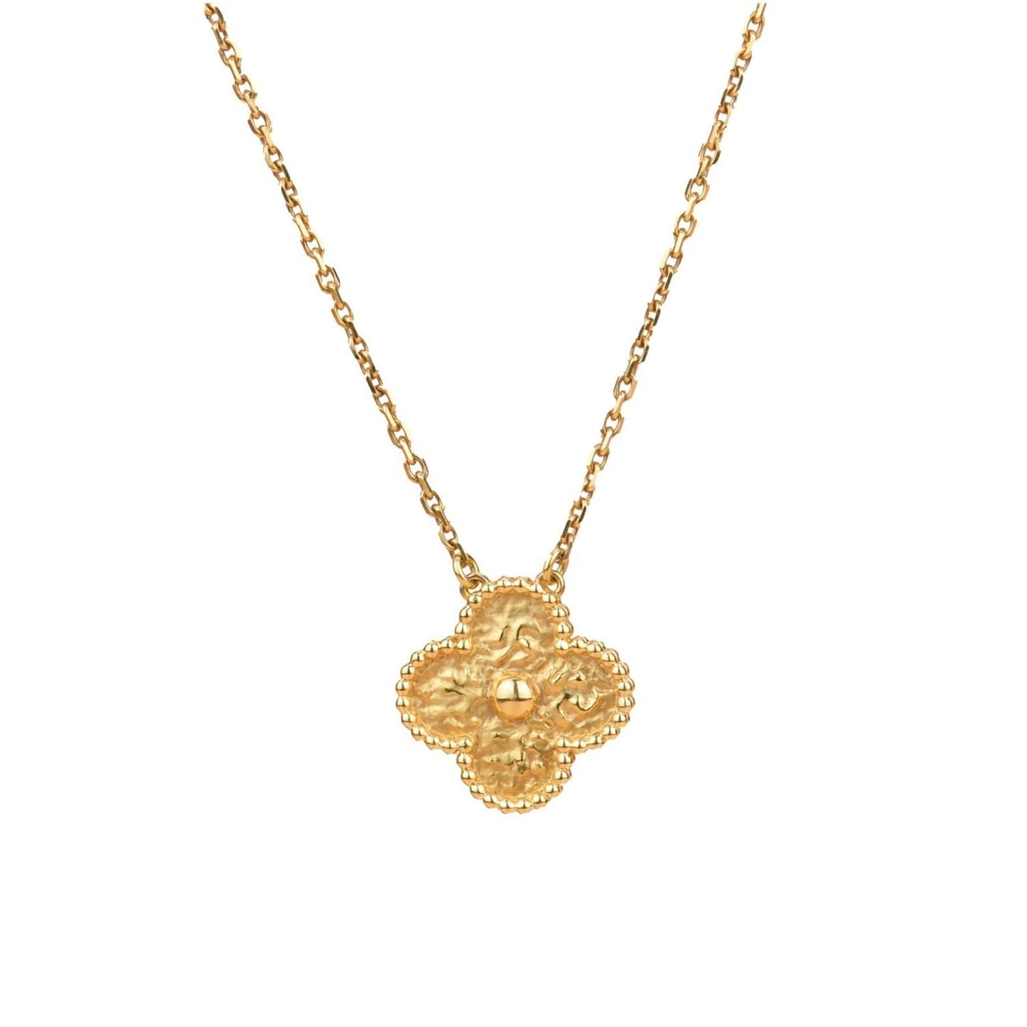 [moco jewelrys]CLOVER 15MM  BRONZING NECKLACE