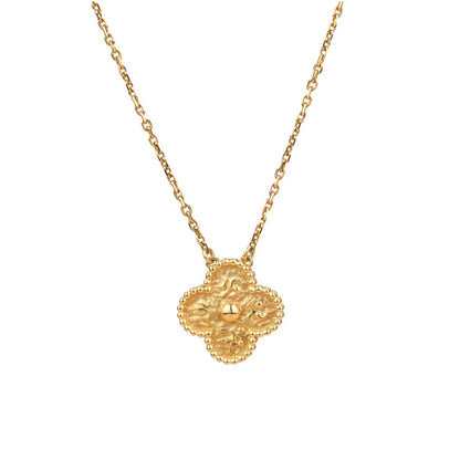 [moco jewelrys]CLOVER 15MM  BRONZING NECKLACE