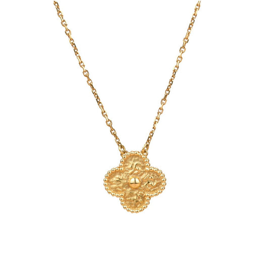 [moco jewelrys]CLOVER 15MM  BRONZING NECKLACE