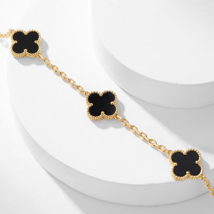 [moco jewelrys]KLEE-HALSKE m. 10 ONYX-MOTIVEN