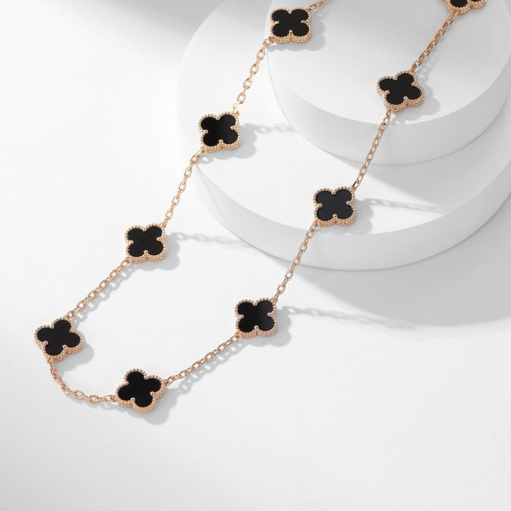 [moco jewelrys]KLEE-HALSKE m. 10 ONYX-MOTIVEN
