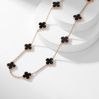 [moco jewelrys]KLEE-HALSKE m. 10 ONYX-MOTIVEN