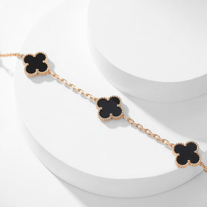 [moco jewelrys]KLEE-HALSKE m. 10 ONYX-MOTIVEN