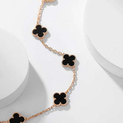 [moco jewelrys]KLEE-HALSKE m. 10 ONYX-MOTIVEN