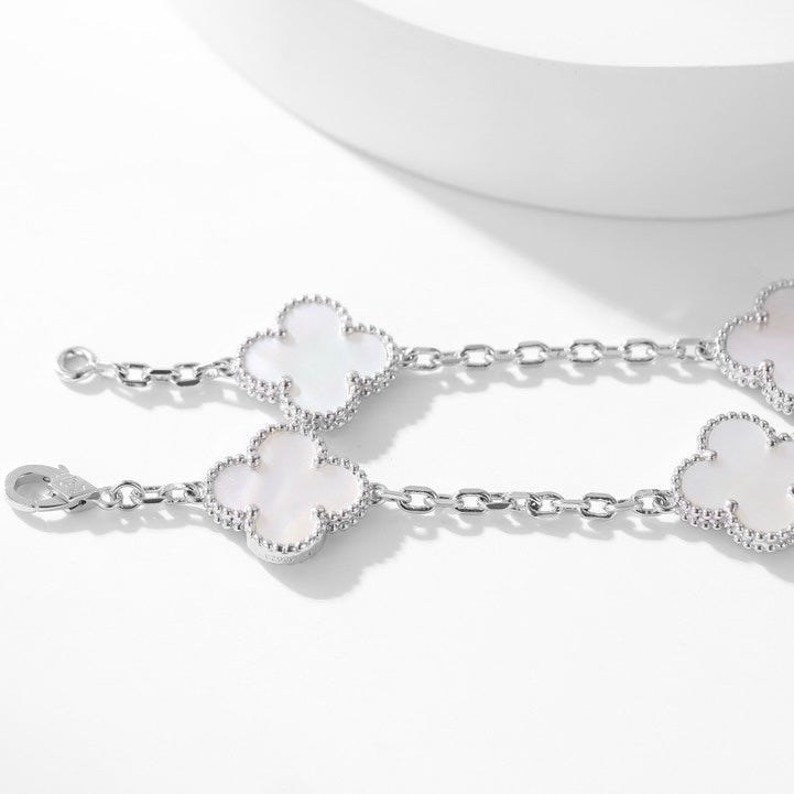 [moco jewelrys]CLOVER 10 MOTIFS WHITE MOTHER OF PEARL NECKLACE