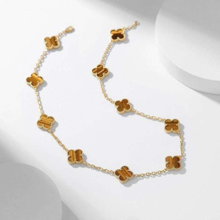 [moco jewelrys]KLEE 10 MOTIVE TIGERAUGE-HALSKETTE