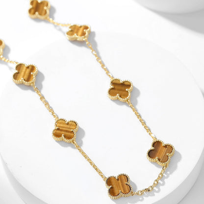 [moco jewelrys]KLEE 10 MOTIVE TIGERAUGE-HALSKETTE