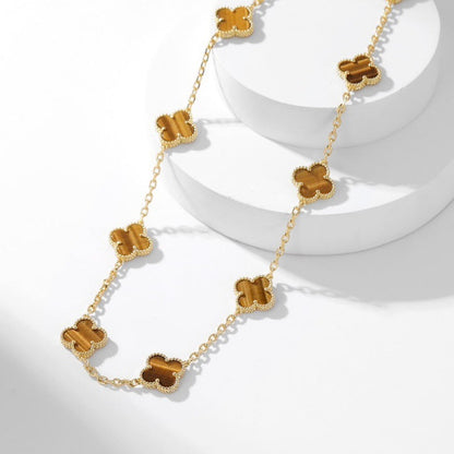 [moco jewelrys]KLEE 10 MOTIVE TIGERAUGE-HALSKETTE