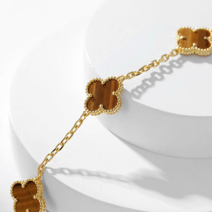 [moco jewelrys]KLEE 10 MOTIVE TIGERAUGE-HALSKETTE