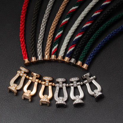 ¡®Moco¡¯FORCE LARGE HORSESHOE HALF DIAMOND BRACELET GOLD
