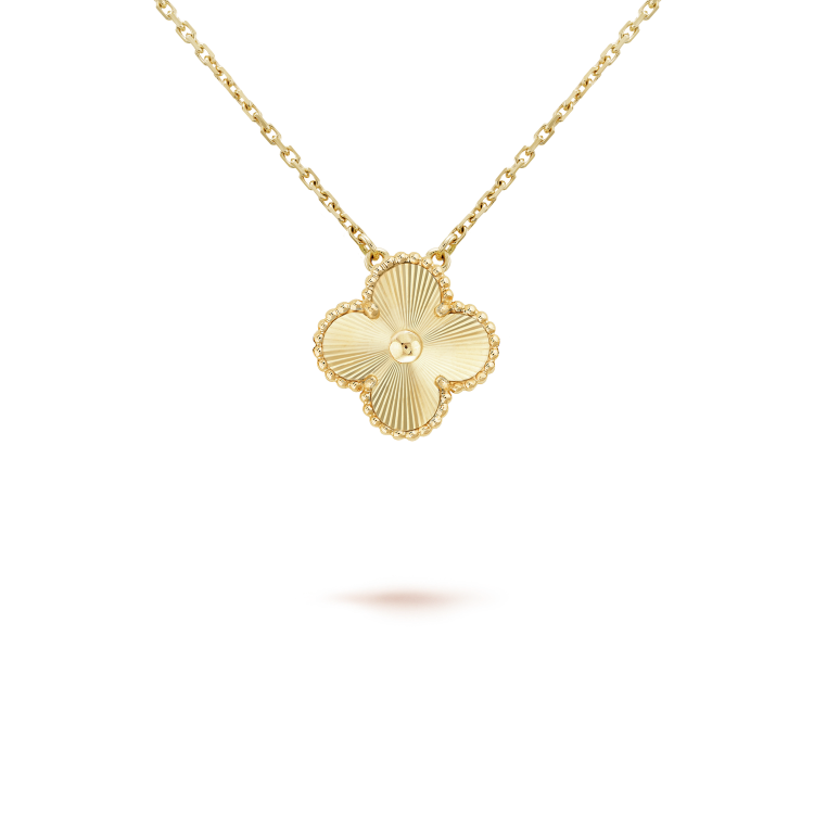 [moco jewelrys]CLOVER 15MM LASER NECKLACE