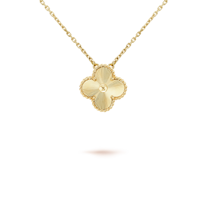 [moco jewelrys]CLOVER 15MM LASER NECKLACE