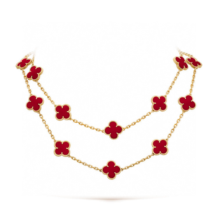 [moco jewelrys]KLEE 20 MOTIVE KARNEOL-HALSKETTE