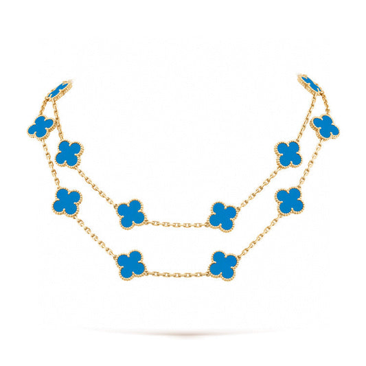 [moco jewelrys]CLOVER 20 MOTIFS TURQUOISE GOLD