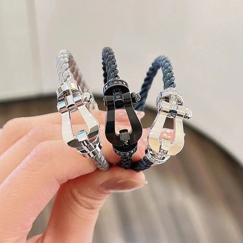 ¡®Moco¡¯FORCE LARGE HORSESHOE NO DIAMOND BRACELET SILVER