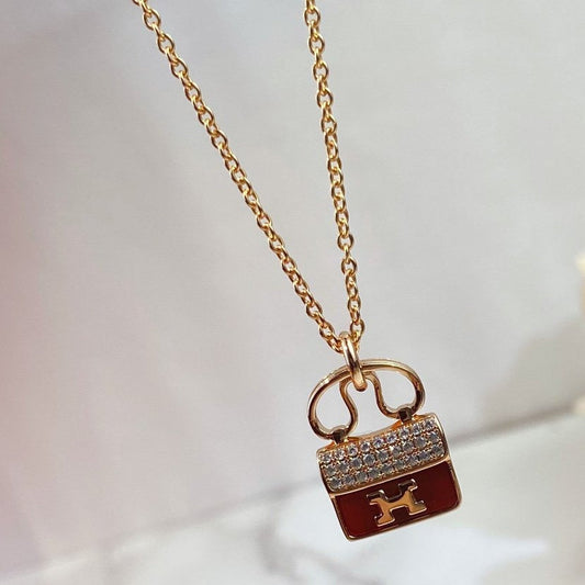 [moco jewelrys]CONSTANCE ROTER ANHÄNGER ROSÉGOLD KETTE