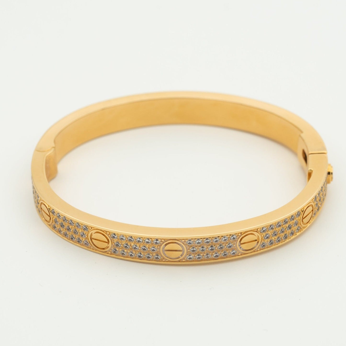 [moco jewelrys]LOVE ARMBAND 6.1MM DIAMANTBESETZT