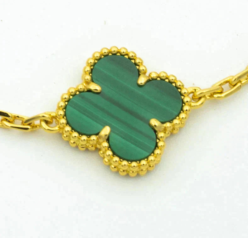 [Moco jewelrys] CLOVER 5 MOTIV MALACHIT ARMBAND KOLLEKTION