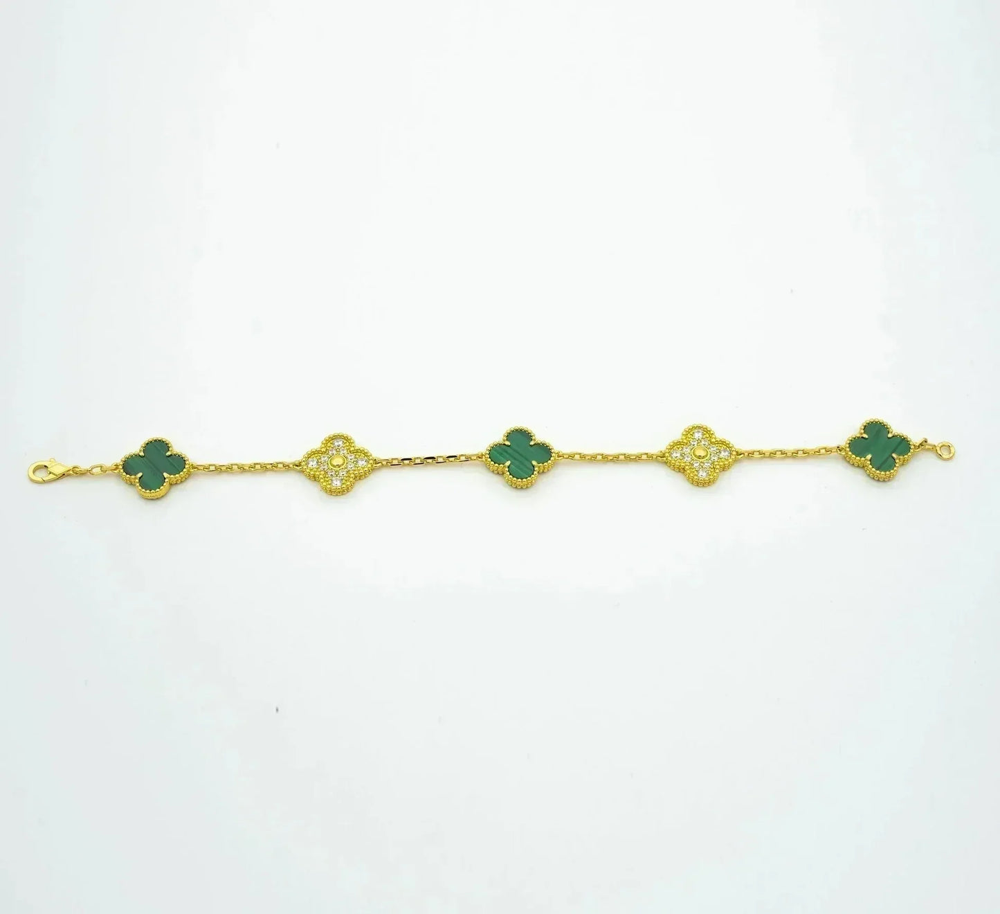 [Moco jewelrys] CLOVER 5 MOTIV MALACHIT ARMBAND KOLLEKTION