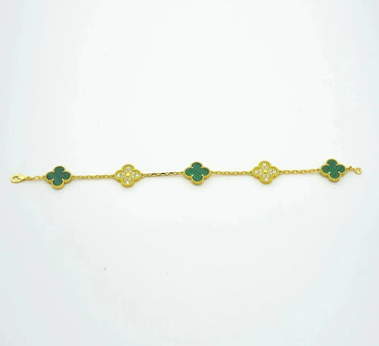 [Moco jewelrys] CLOVER 5 MOTIV MALACHIT ARMBAND KOLLEKTION