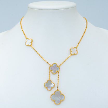 [moco jewelrys]CLOVER MOTHER OF PEARL NECKLACE 6 MOTIF