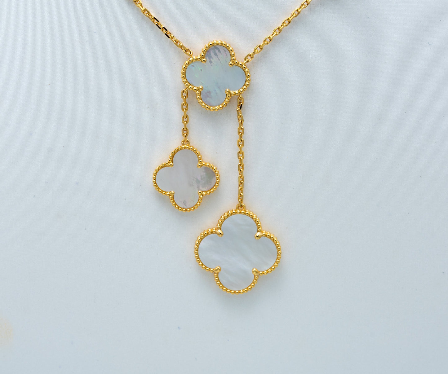 [moco jewelrys]CLOVER MOTHER OF PEARL NECKLACE 6 MOTIF