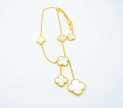 [moco jewelrys]CLOVER MOTHER OF PEARL NECKLACE 6 MOTIF